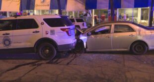 Denver police officer involved in 2 car crash