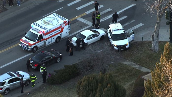 Officer Denver police officer involved in 2 car crash