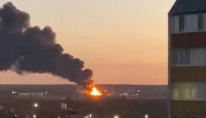 Drone strike causes explosions at facility in Krasnodar Krai, Russian officials say