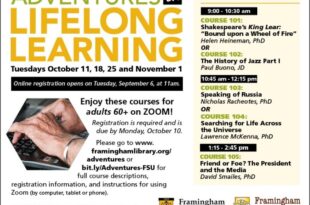 Adventures in Lifelong Learning announces fall program schedule