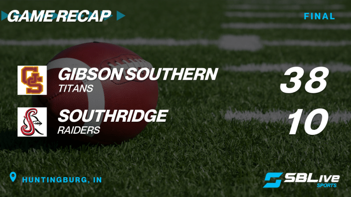 Southridge falls to Gibson Southern despite 4th quarter struggle