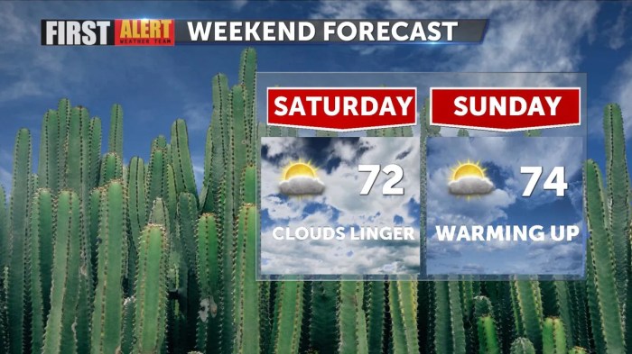 FORECAST: Above-average temps in store this weekend