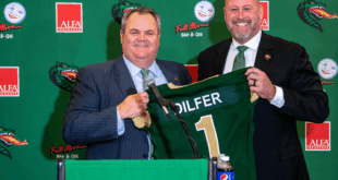 UAB football coach Trent Dilfer attends Lipscomb Academy's game against Ensworth