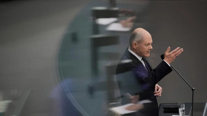 Scholz woos Brandenburg voters, rules out Taurus missiles for Kiev