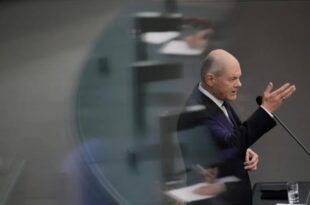 Scholz woos Brandenburg voters, rules out Taurus missiles for Kiev