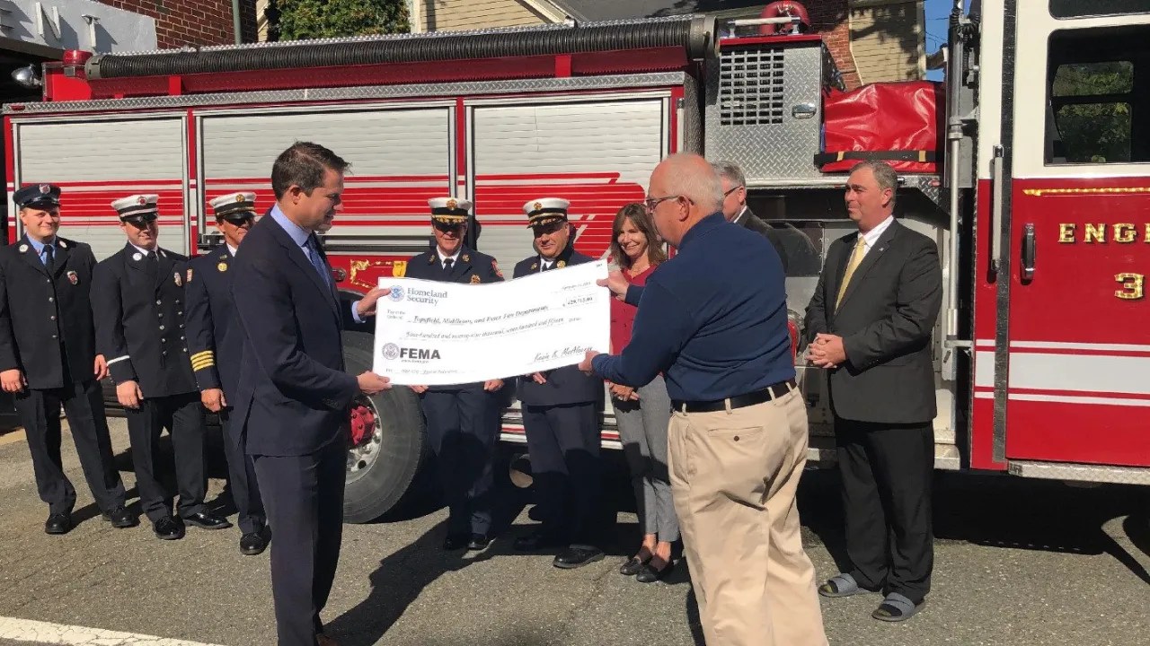 More than  million in federal funding formally awarded for GrandSky fire station