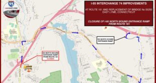 I-95 construction in East Lyme ramps up with closure of entrance to Exit 74 interchange