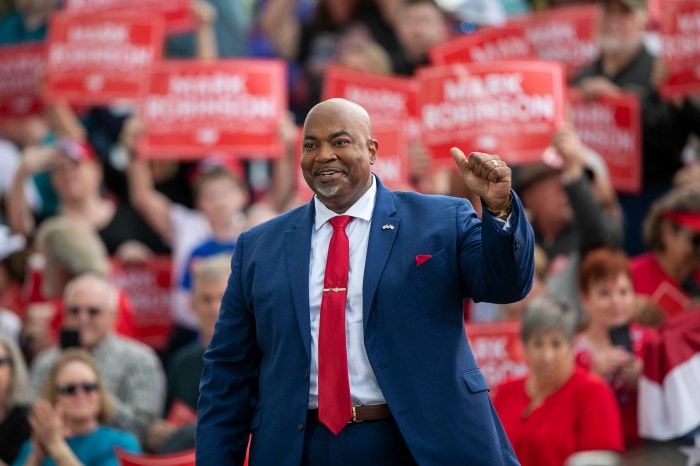 Trump backed Robinson in N.C. The scandal-plagued Republican could hurt him there now.