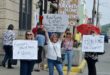 Charleroi workers rally to try to save glass manufacturing plant
