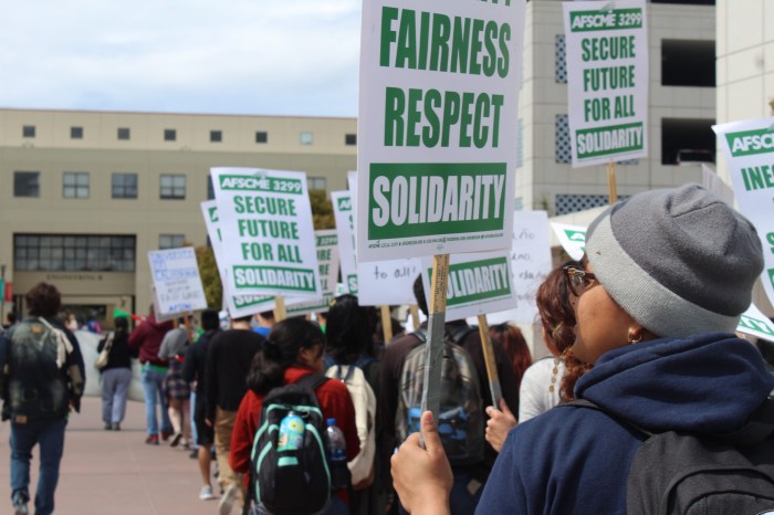 Bucks County union employees walk off job in 1-day noisy strike