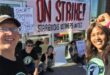 Bucks County union employees walk off job in 1-day noisy strike